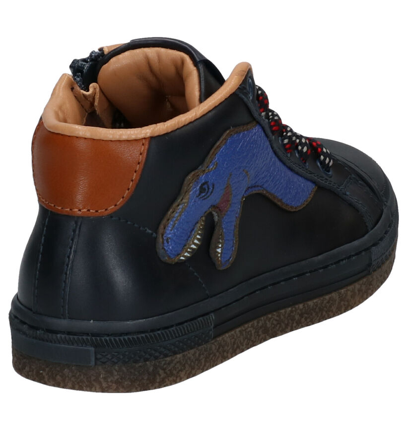 STONES and BONES Liset Chaussures Hautes en Bleu en cuir (295164)