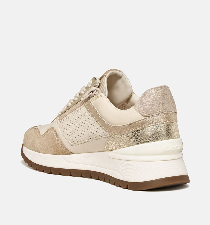 Geox Desya Beige/Gouden Sneakers voor dames (368153) - geschikt voor steunzolen
