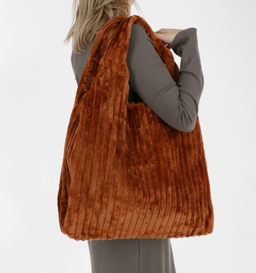 Potri Bruine Shopper in stof (290166)