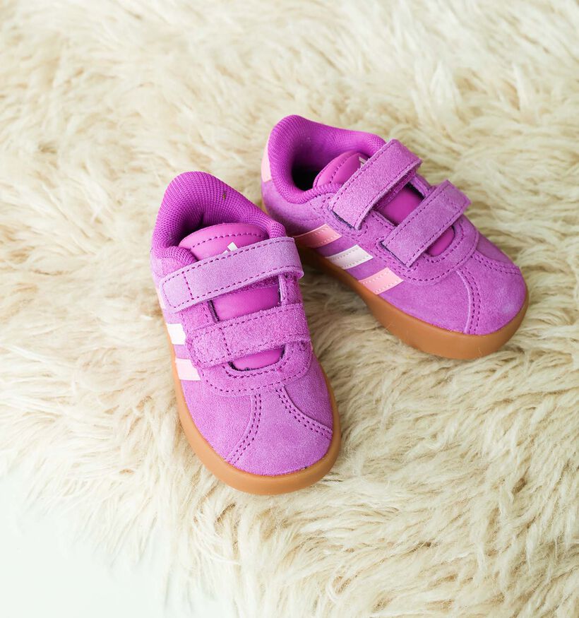adidas Court 3.0 Paarse Sneakers voor meisjes (350137)