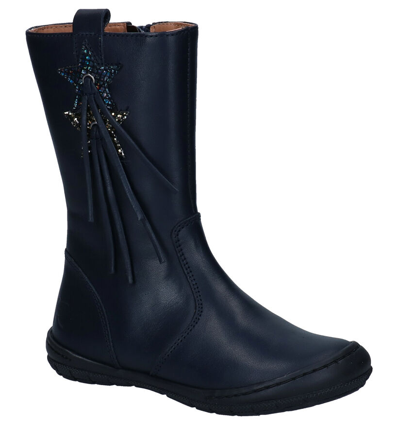 FR by Romagnoli Bottes hautes en Bleu foncé en cuir (296115)