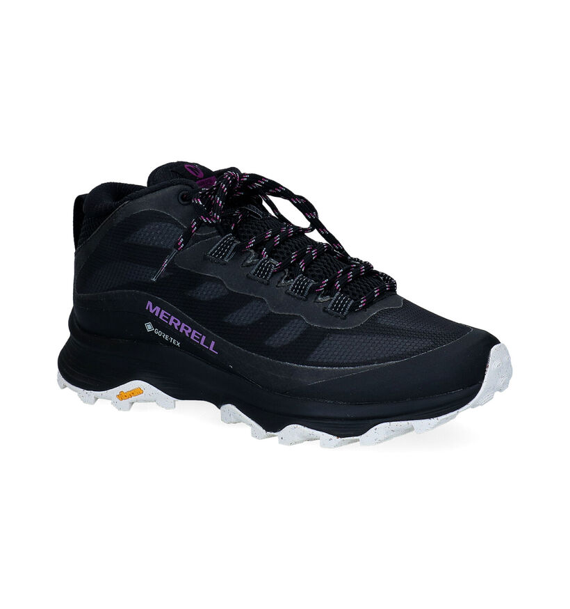 Merrell Moab Speed Mid Zwarte Wandelschoenen voor dames (310224) - geschikt voor steunzolen