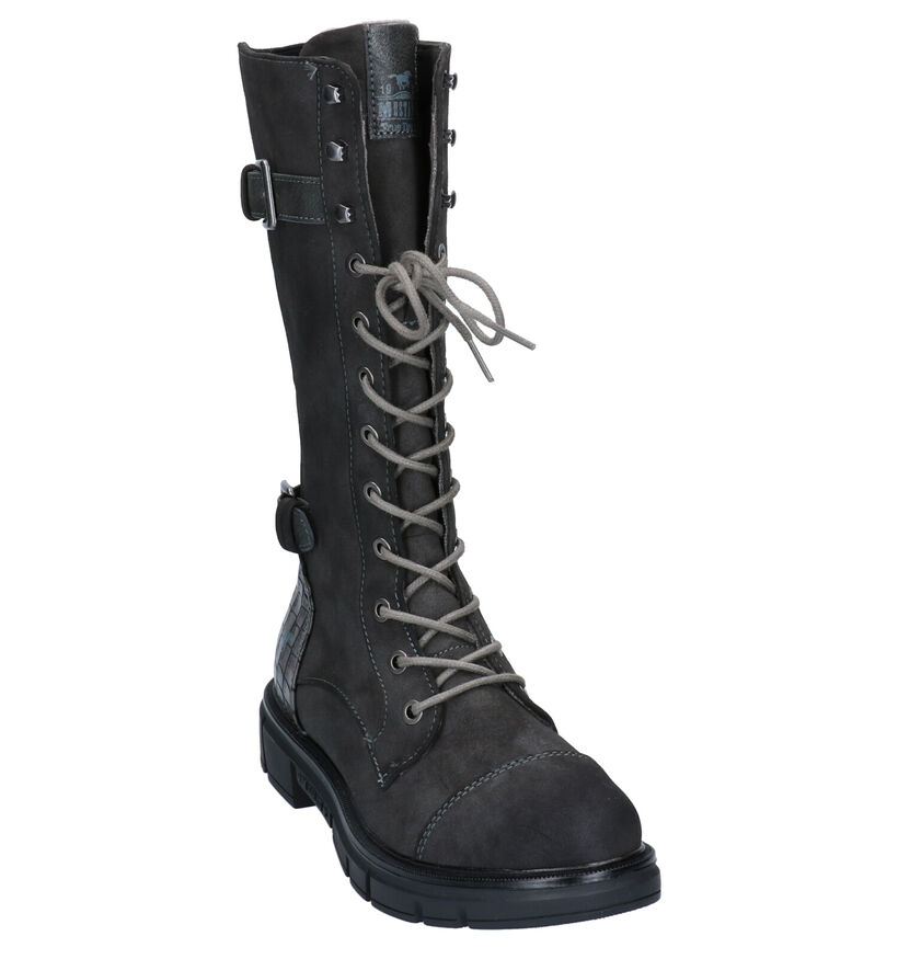 Mustang Bottes basses en Gris foncé en simili cuir (280949)