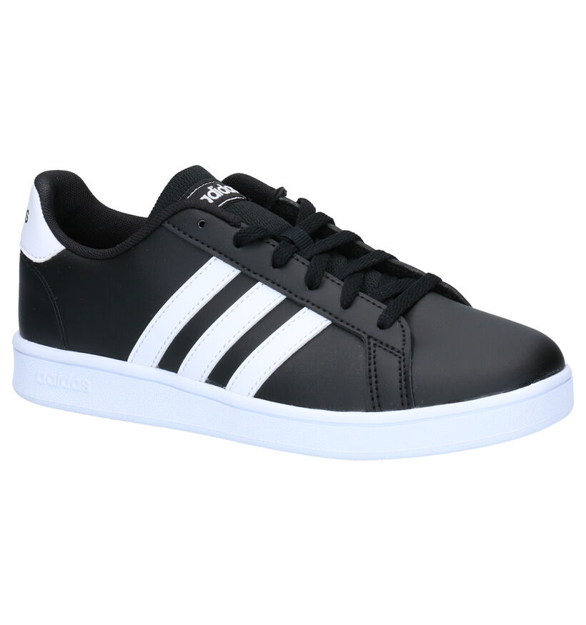 adidas Grand Court K Witte Sneakers voor jongens (307966) - geschikt voor steunzolen