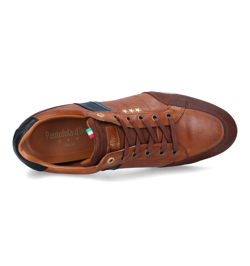 Pantofola d'Oro Roma Chaussures à lacets en Cognac pour hommes (322042) - pour semelles orthopédiques