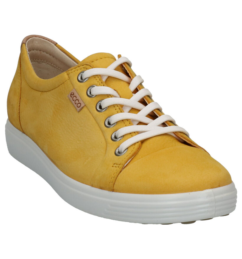 Ecco Soft 7 Blauwe Veterschoenen in leer (270017)