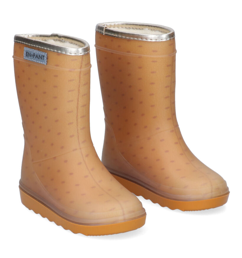 Enfant Bottes de pluie en Beige foncé pour filles (297697)