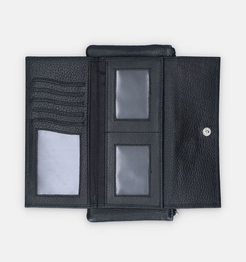 Crinkles Porte-monnaie zippé en Noir pour femmes (340496)
