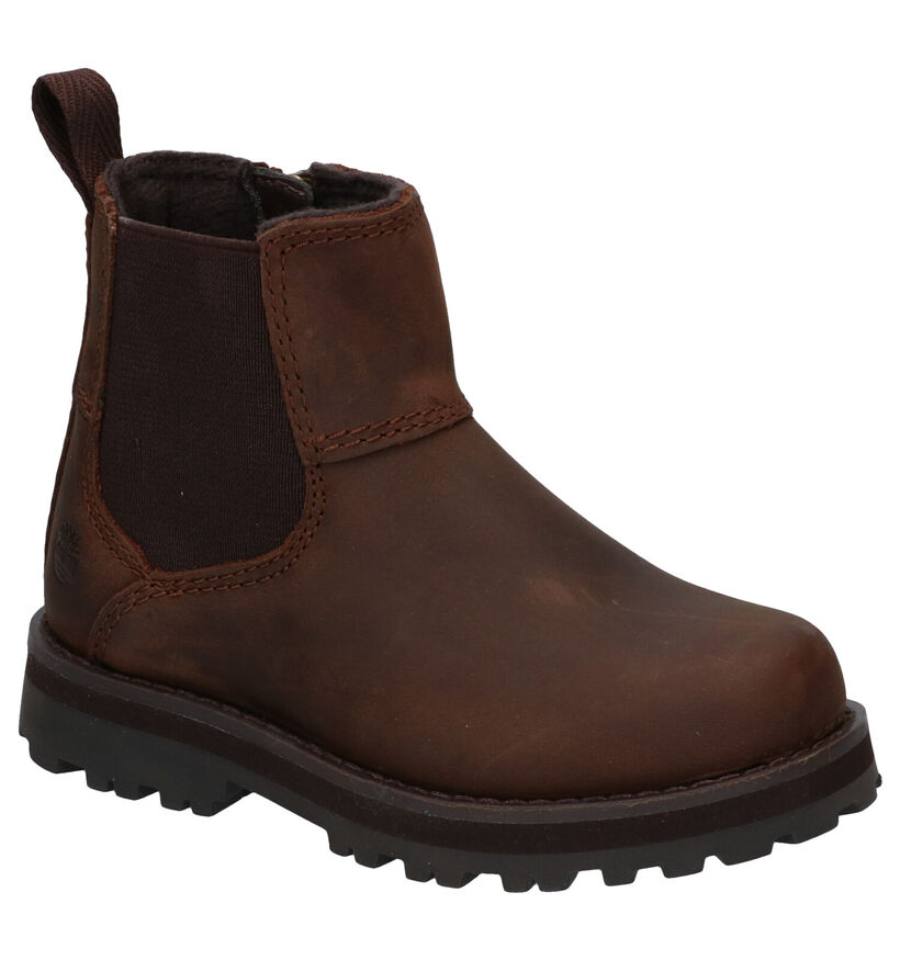 Timberland Courma Kid Chelsea Bottines en Marron pour garçons (313039) - pour semelles orthopédiques