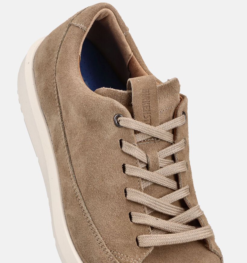 Birkenstock Melbourne Suede Baskets en Marron pour femmes (368228) - pour semelles orthop&eacute;diques