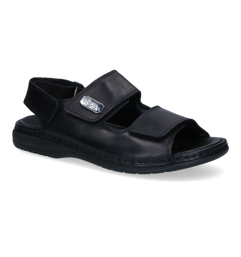 Rieker Zwarte Sandalen in leer (308618)
