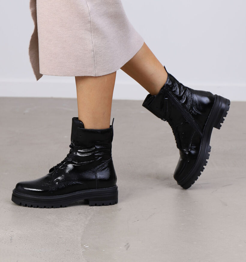 Mjus Boots à lacets en Noir en cuir (297882)