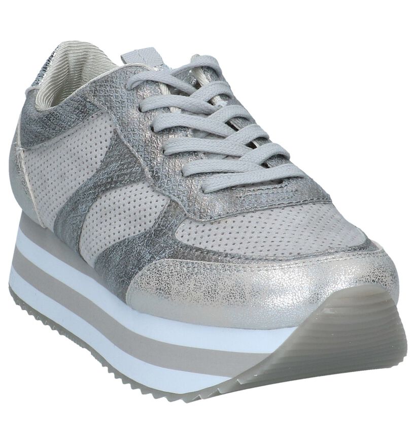 Youh! Baskets casual en Argent en simili cuir (239327)