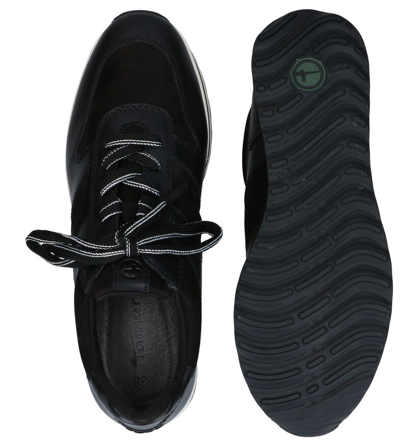 Tamaris Zwarte Sneakers in leer (286495)