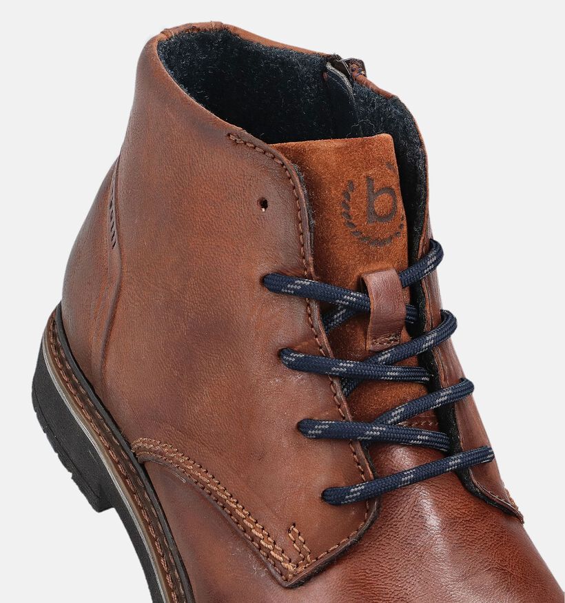 Bugatti Boots à lacets en Cognac Bugatti Boots à lacets en Cognac pour hommes (363788) - pour semelles orthopédiques
