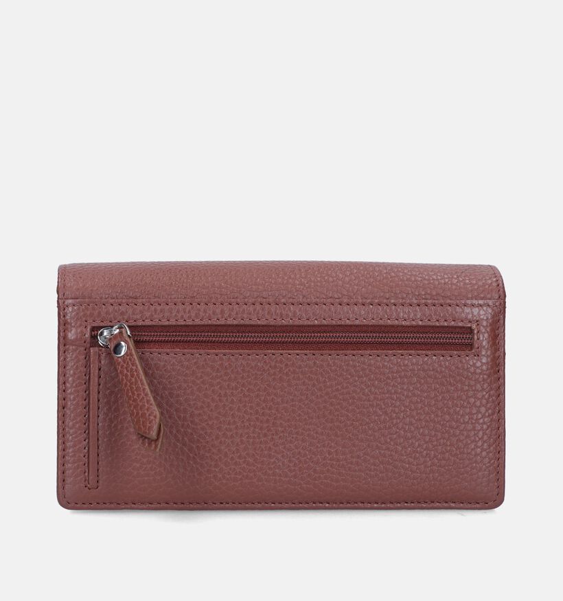 Euro-Leather Cognac Overslagportemonnee voor dames (353526)