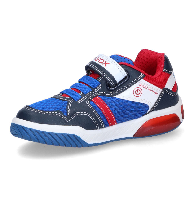 Geox Super Mario Blauwe Sneakers met Lichtjes voor jongens (302604) - geschikt voor steunzolen