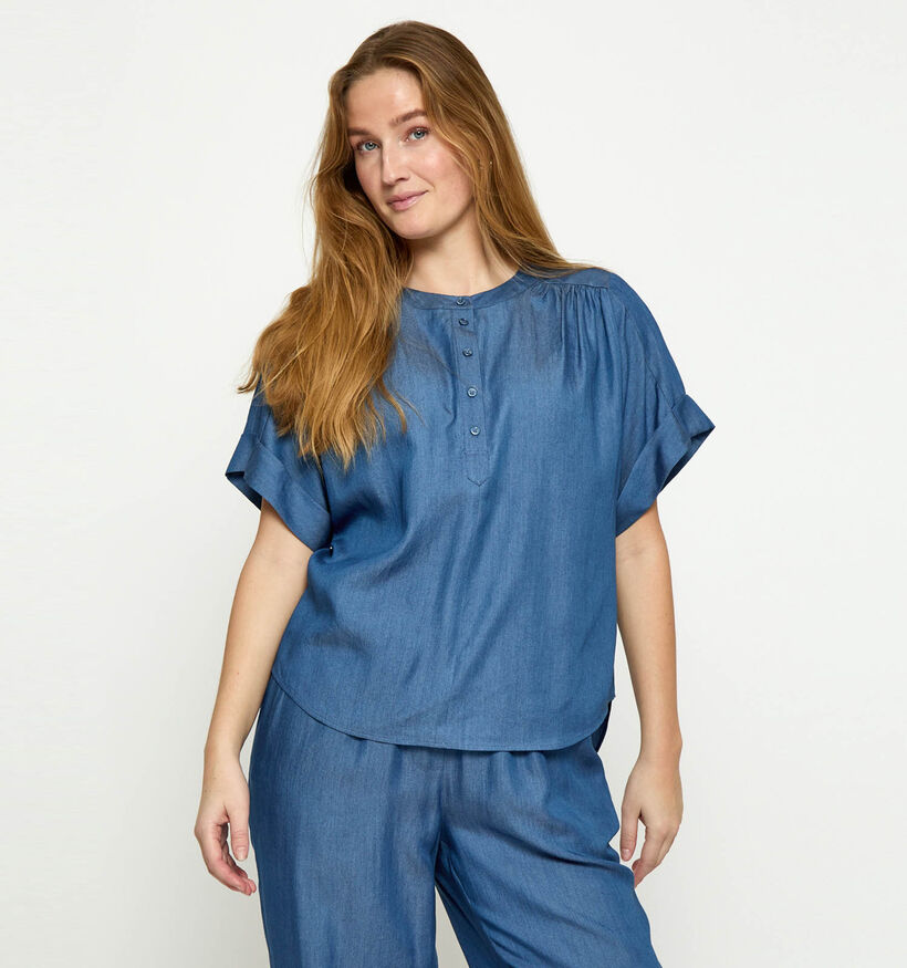 Minus Mirja Donkerblauwe Blouse voor dames (371805)