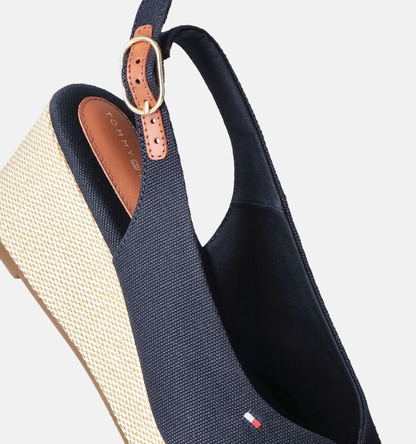 Tommy Hilfiger Flag Sandales avec talon compensé en Bleu pour femmes (352615)