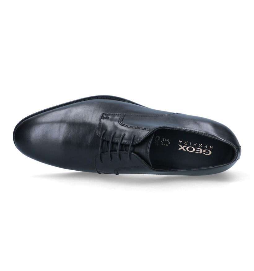Geox Hampstead Zwarte Geklede Veterschoenen in leer (326718)