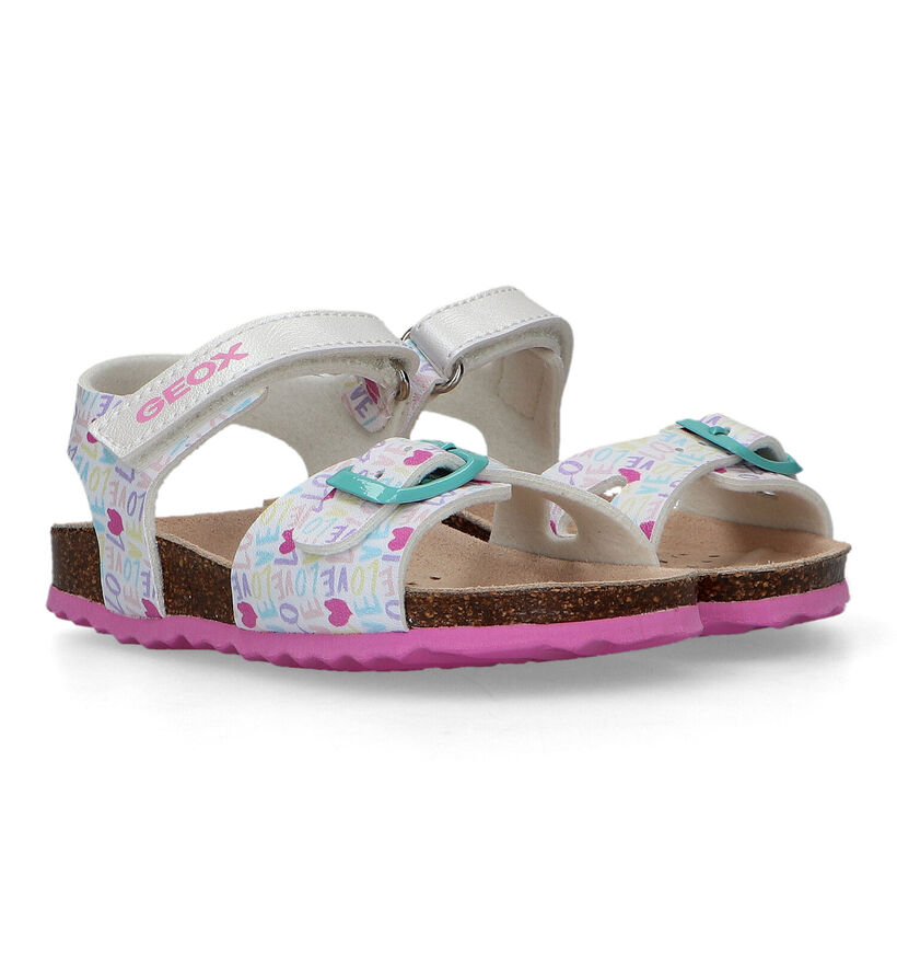 Geox Chalki Witte Sandalen in kunstleer (321564)