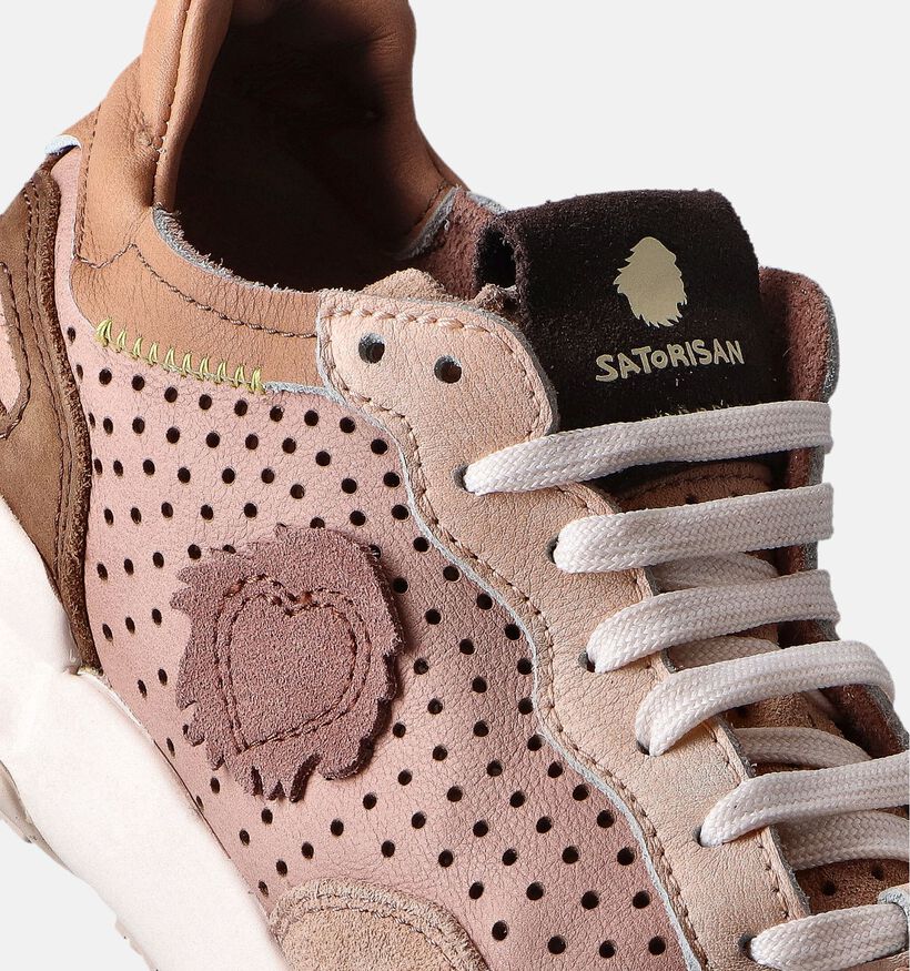 Satorisan Chacrona Laser Premium Taupe Sneakers voor dames (356723) - geschikt voor steunzolen