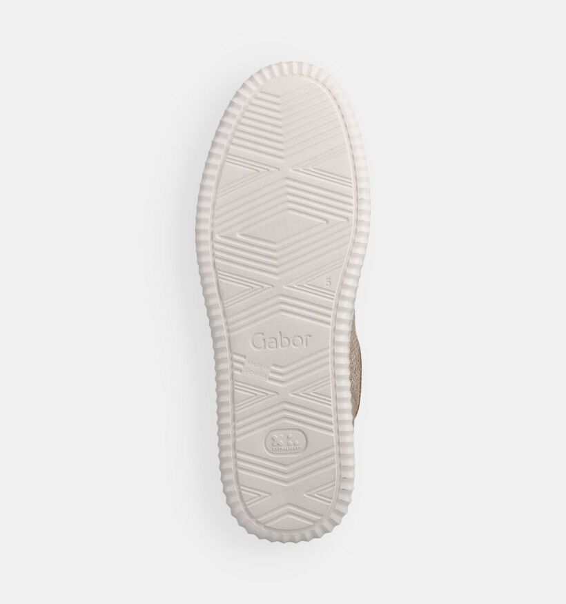 Gabor Baskets casual en Beige pour femmes (368370) - pour semelles orthop&eacute;diques