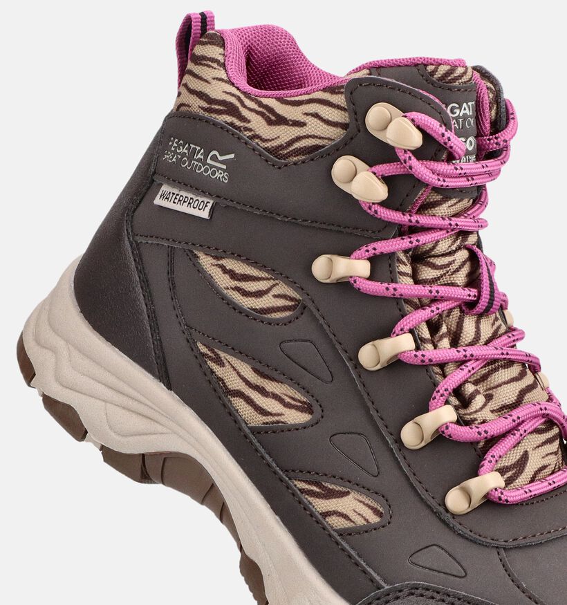 Regatta Womens Vendora Chaussures de randonn&eacute;e en Brun fonc&eacute; pour femmes (378573) - pour semelles orthop&eacute;diques