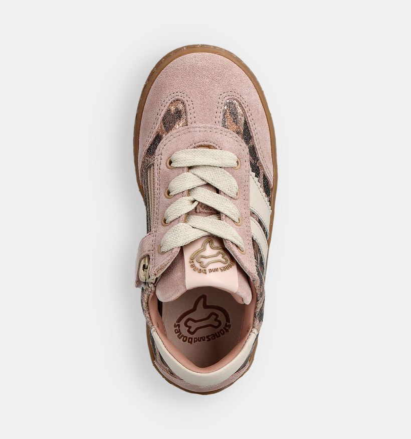 STONES and BONES Lemmi Roze Sneakers Leopard voor meisjes (362035) - geschikt voor steunzolen