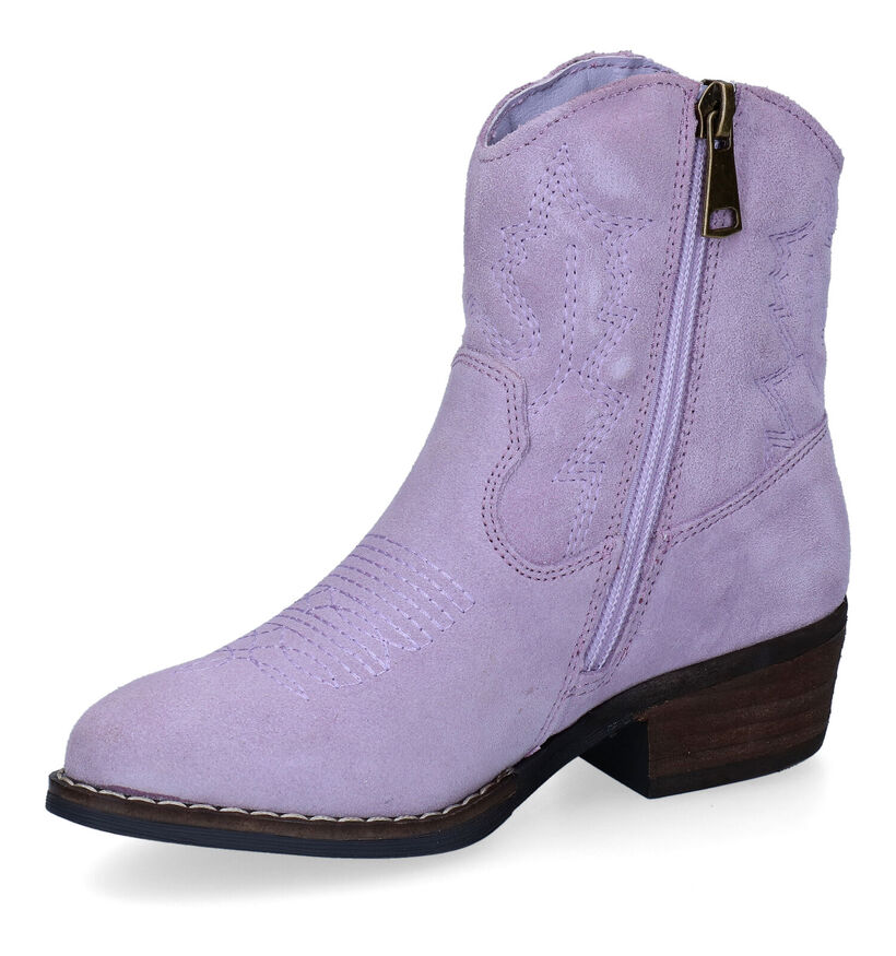 Milo & Mila Santiags en Violet pour filles (306017)