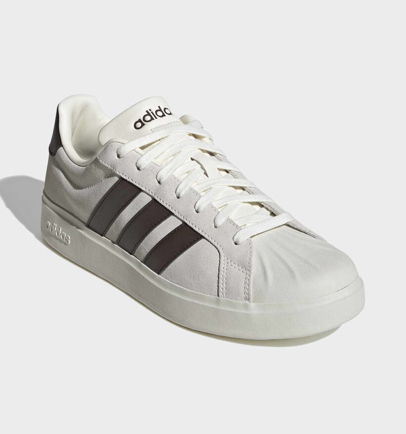 adidas Streettalk Off-White/Donkerbruine Lage Sneakers voor heren (380273)