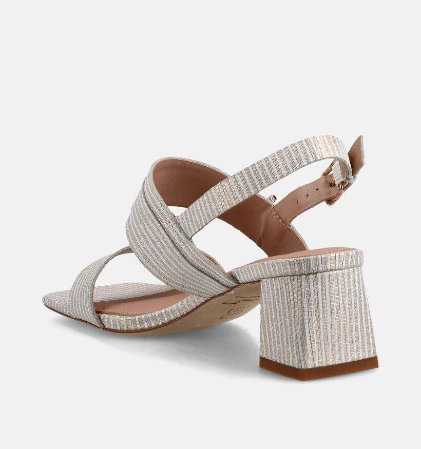 Nathan-Baume Lux Sandales &agrave; talons en Or pour femmes (372245)