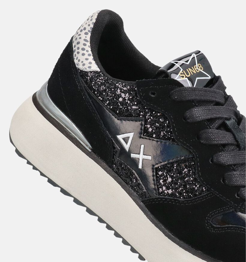 Sun68 Big Stargirl Glitter Zwarte Sneakers voor dames (379721) - geschikt voor steunzolen