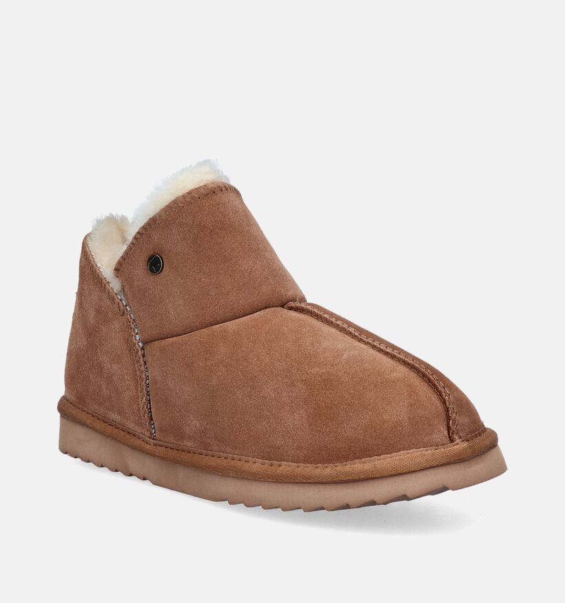 Warmbat Willow Pantoufles montantes en Cognac pour femmes (346218)