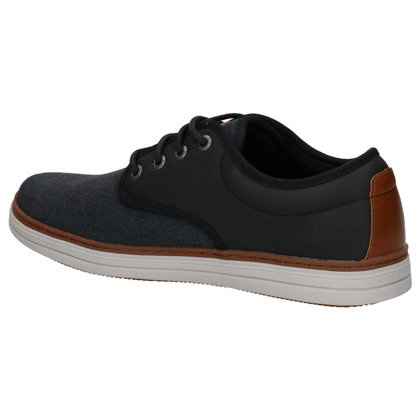 Skechers Heston Santano Chaussures à lacets en Noir en simili cuir (292224)