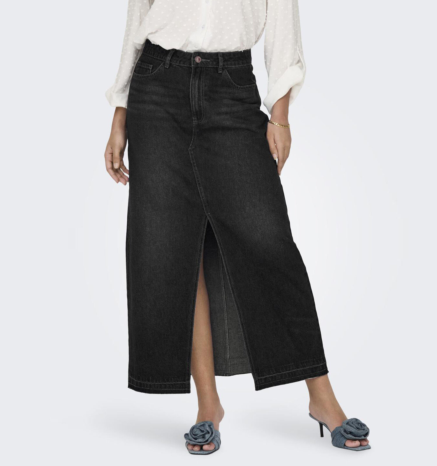 Zwarte jeans rok sale