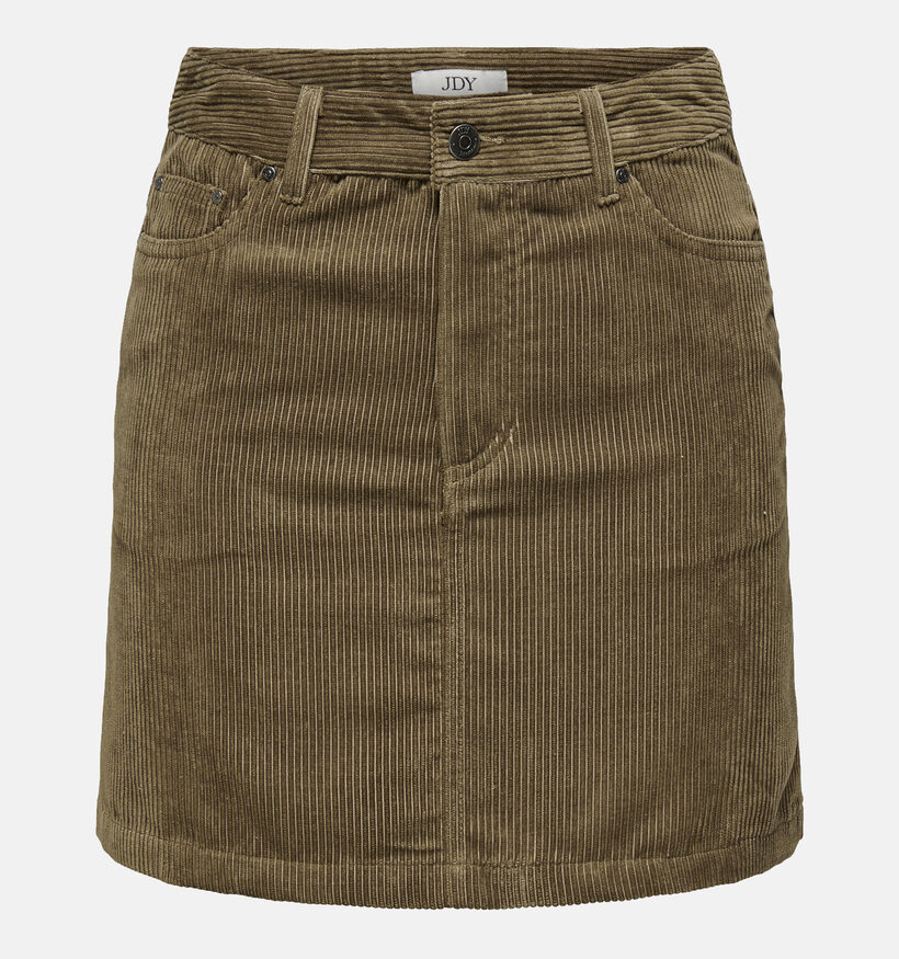 JDY Monia Bruine Ribfluwelen rok voor dames (348627)