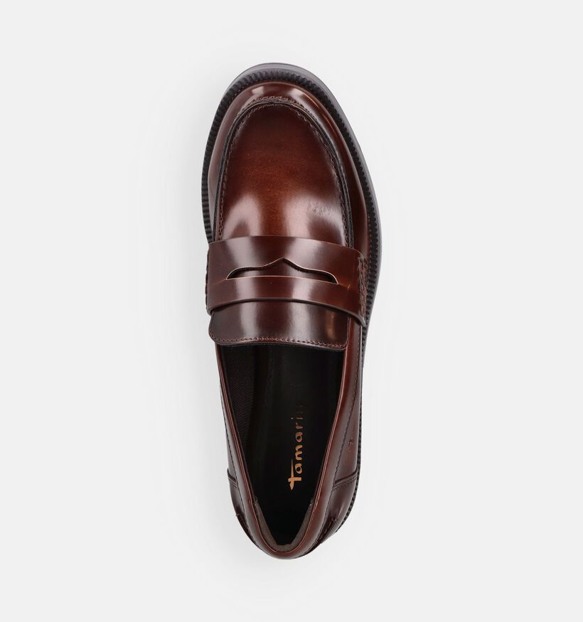 Tamaris Donkerbruine Loafers voor dames (375533)