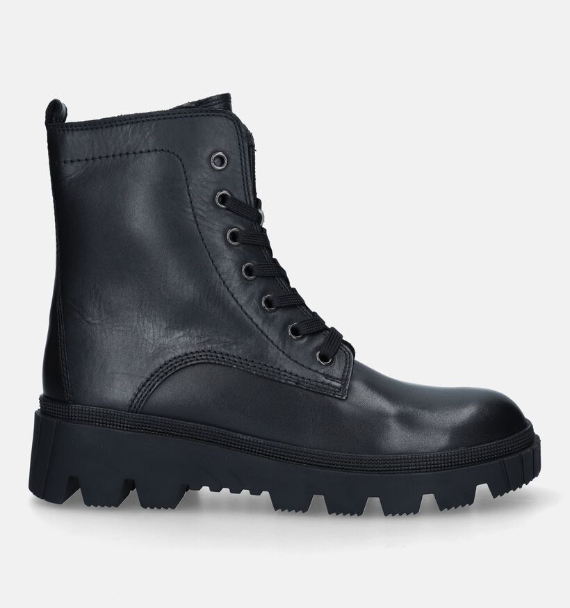 Gabor Zwarte Combat boots voor dames (331184) - geschikt voor steunzolen