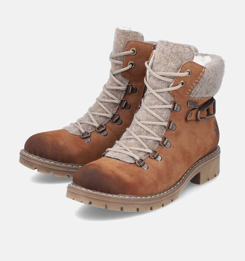 Rieker Cognac Waterdichte bottines voor dames (347490)
