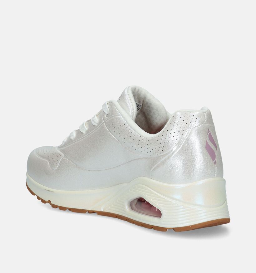 Skechers Uno Pearl Queen Witte Sneakers voor dames (335214) - geschikt voor steunzolen