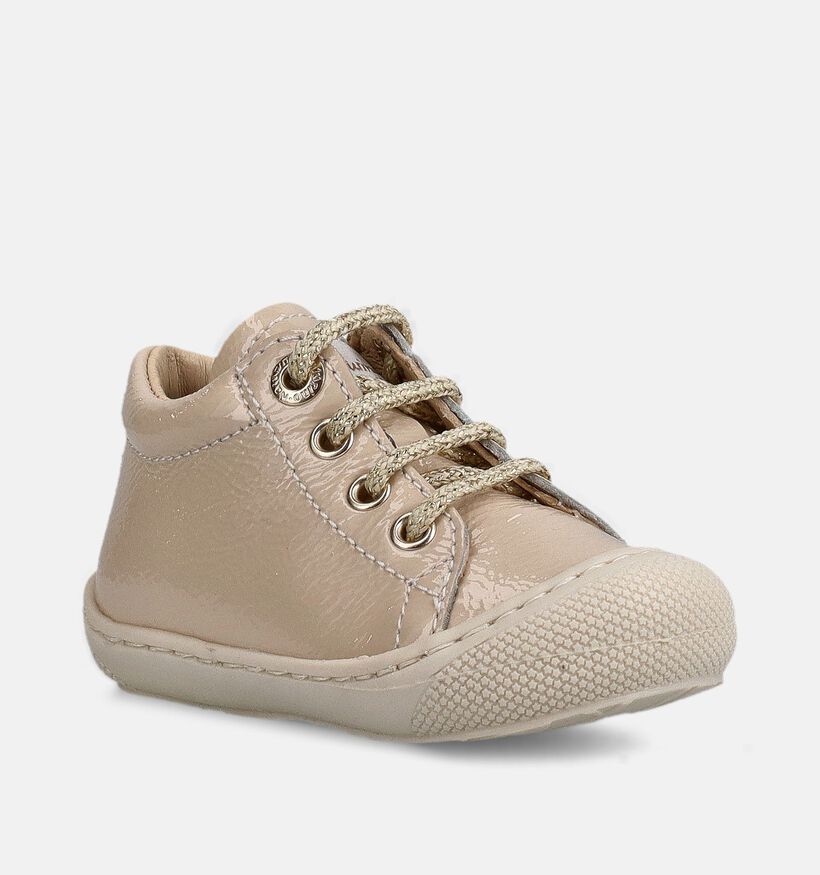 Naturino Cocoon Beige Babysneakers voor meisjes (372079) - geschikt voor steunzolen