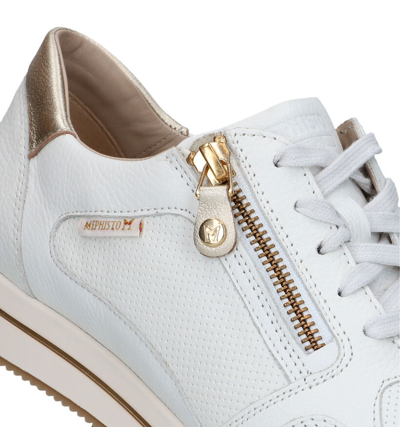Mephisto Leeni Witte Sneakers voor dames (354286) - geschikt voor steunzolen
