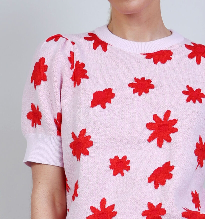 Vila Mavis Roze Pull met Korte Mouwen voor dames (374835)