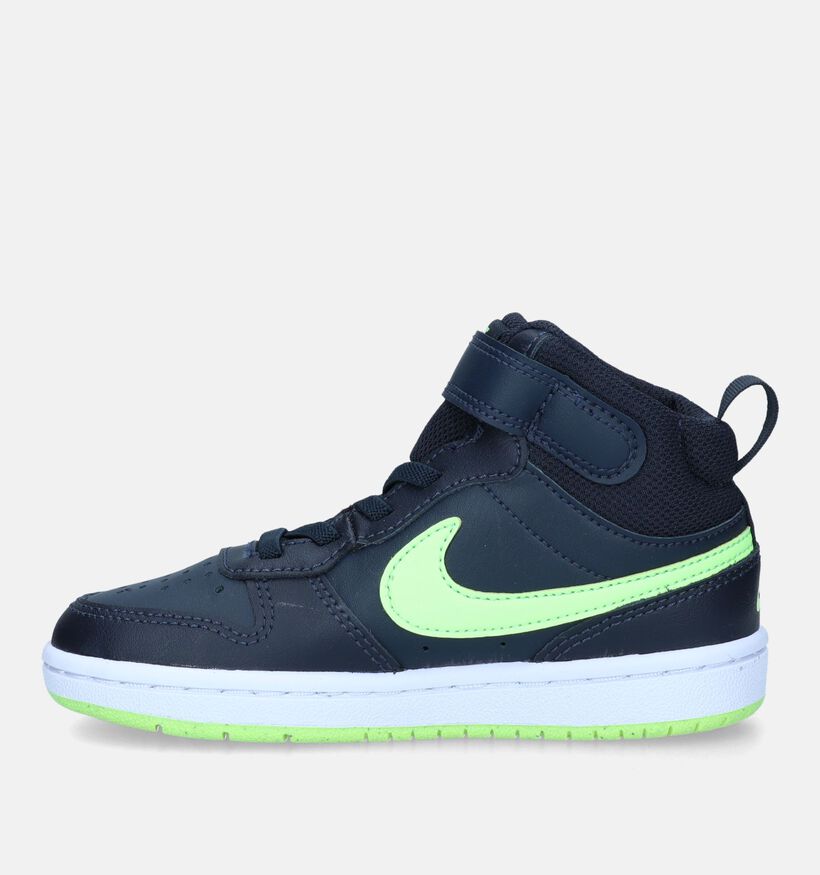 Nike Court Borough Mid 2 PS Blauwe Sneakers voor jongens, meisjes (332214)