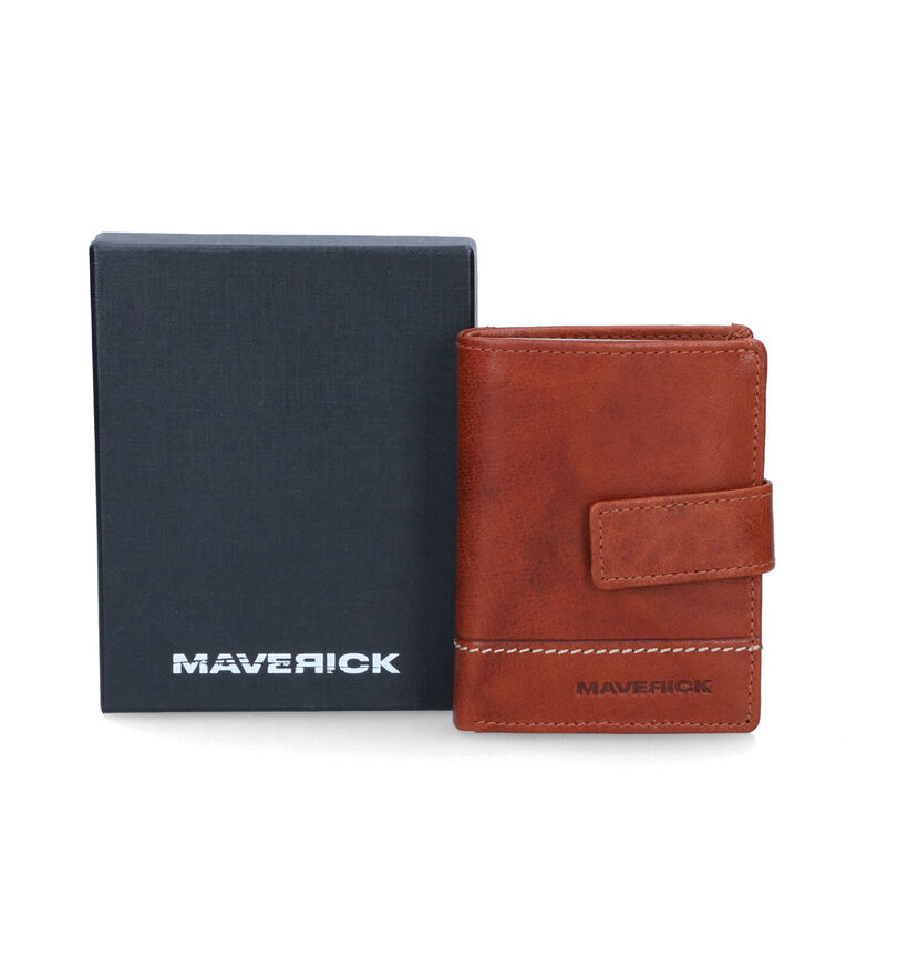 Maverick Porte-carte en Cognac pour hommes (341275)