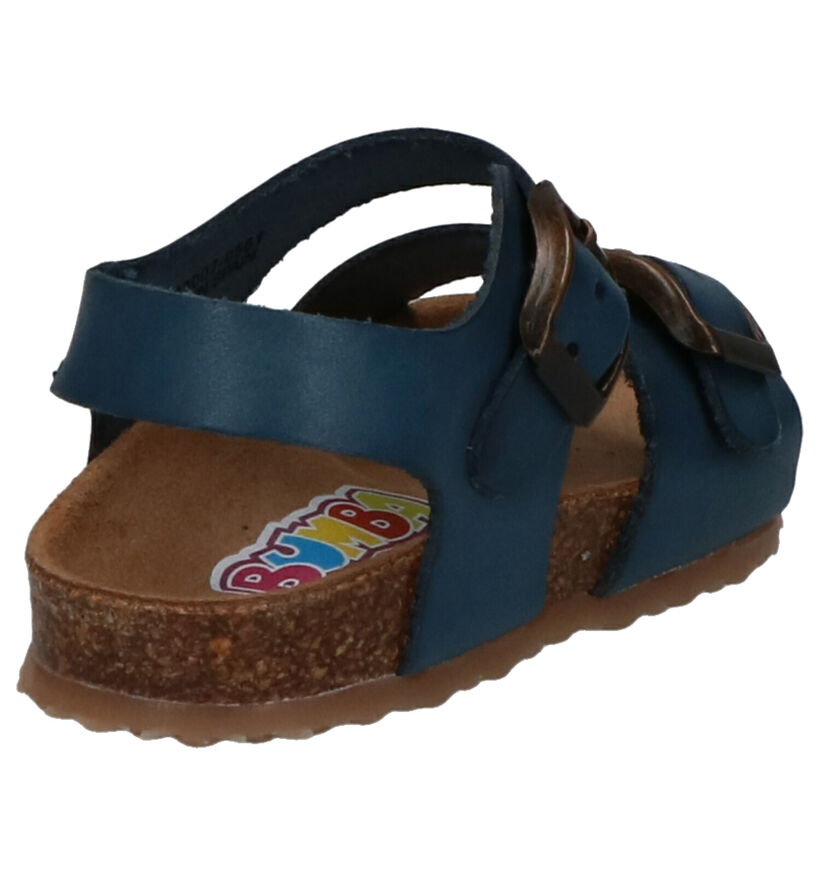 Bumba Beasy Blauwe Sandalen in leer (273235)