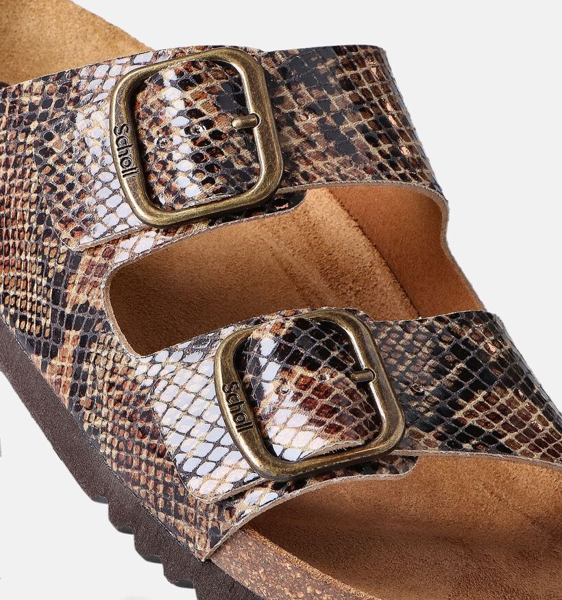 Scholl Josephine Bruine Slippers Croco voor dames (357568)