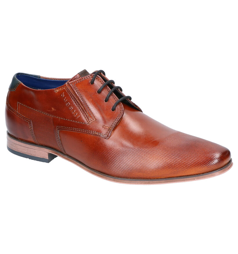 Bugatti Chaussures habillées en Cognac en cuir (255341)