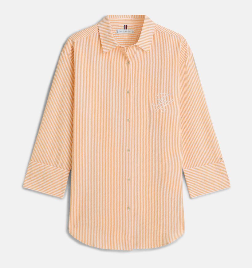 Tommy Hilfiger Seersucker Oranje Hemd voor dames (369265)